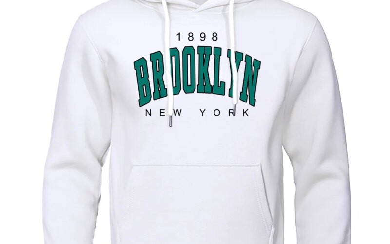 1898 Brooklyn New York Printed Mens Hoody Creativity Crewneck Clothing Fashion Oversize Sweatshirt Fashio Crewneck Hoodie Male
