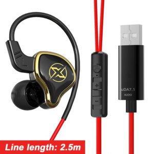 2.5m USB Gaming Headset Wired Headphones With Microphone 7.1 Surround Noise Cancelling Earphone For Pc Computer Ps4 Ps5 Win 10