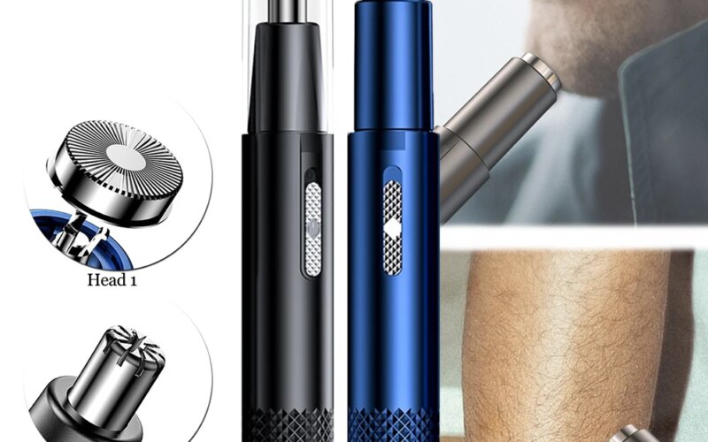 2 In 1 Electric Nose Hair Trimmer  for Men Rechargeable Nose Hair Clippers Portable Ear Hair Removal Multi-kinetic Shaving Tools