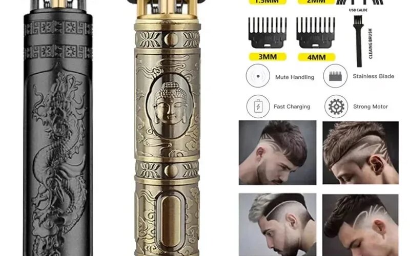 2023 Vintage T9 Professional Hair cutting machine Hair Clippers Electric Hair timmer Rechargeable Shaver Beard Trimmer for men