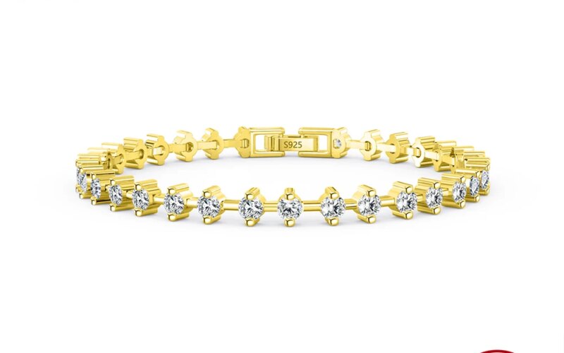 ORSA JEWELS Shiny 3.0mm Prong Setting Round Cut CZ Tennis Bracelet 925 Sterling Silver Luxury Wedding Bracelet Jewelry SB163