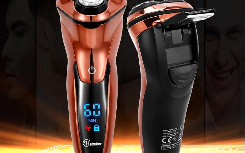 Powerful Cordless LCD Electric Shaver 3D Floating Wet Dry Beard Electric Razor Rechargeable Facial Shaving Machine For Men