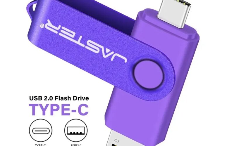 TYPE-C USB Stick Purple USB Flash Drive 64GB OTG Key Chain Pen Drive High Speed Pendrive for Mobile Phone 32GB Free Custom Logo