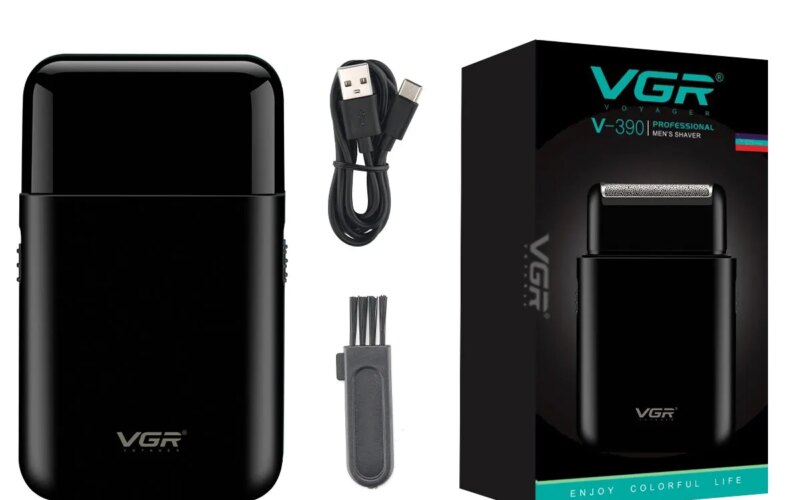 VGR Electric Shaver Professional Shaver Portable Mini Shaving Machine USB Charge Beard Trimmer for Men V 390
