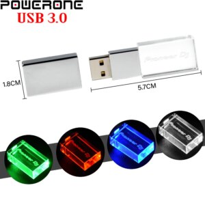 With Colorful LED Light USB 3.0 High Speed 128GB USB Flash Drive Pioneer DJ Logo Pen Drive Pendrive Items Memory Stick 64GB 32GB