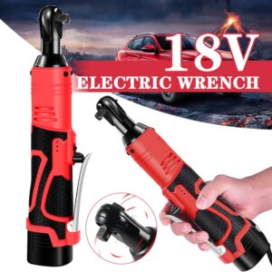 12V/18V Electric Impact Wrench Cordless Rechargeable Screwdriver 3/8 Inch Right Angle Ratchet Wrenches Driver Drill Power Tool