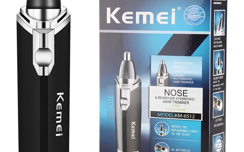 Kemei Nose Hair Trimmer Nasal Wool Implement Nose Hair Cut Washed Trimmer Clipper And Hair Razor Epilator Remover Nose Hair