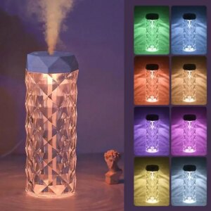 1Pcs 400/1000ml Colorful USB Crystal Humidifier with Aromatherapy and Air Purification for Bedroom and Desktop