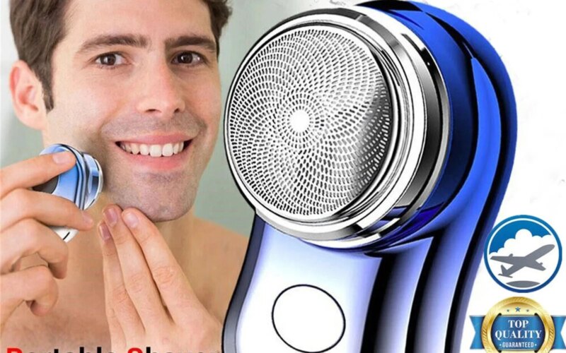 1pc-Upgraded 6-Blade Portable Electric Shaver – Ideal for Travel with Rechargeable Mini Design for Men