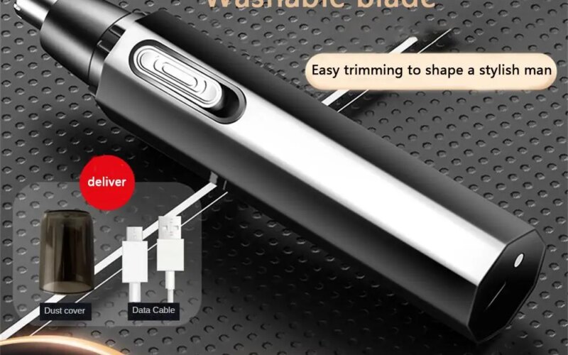 2023 New USB Rechargeable Nose Hair Trimmer Washable Portable Nose Hair Trimmer Electric Nose Hair Trimmer