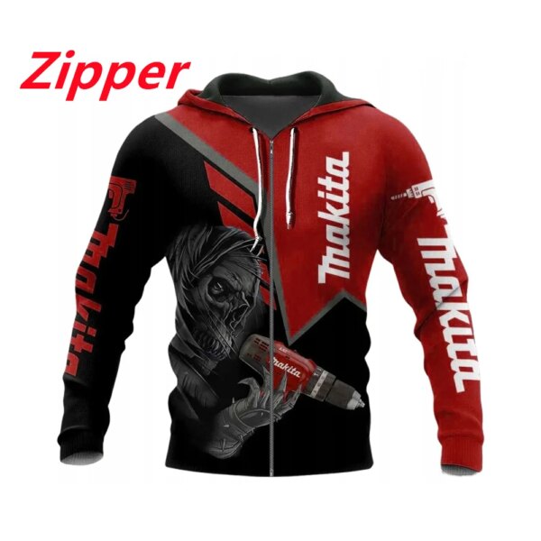 2023New autumn/winter fashion sweatshirt beautiful chainsaw 3D all-print unisex casual hoodie sweatshirt zipper hoodie