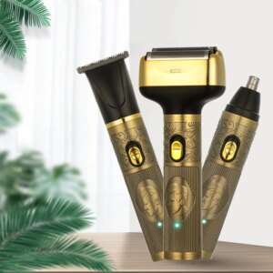 3-in-1 electric shaver floating head double shaving USB Rechargeable Hair Clipper Nose Hair Trimmer