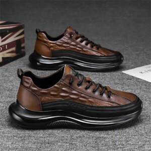 42-43 Round Tip Men Autumn Spring Sneakers Casual Vulcanized Sports Shoes Shose Brown Suppliers Besket Tenid College