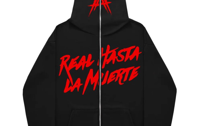 AA Real Hasta La Muerte Full Face Zipper Men’s Hoodies Sweatshirt Unisex Inner Fleece Women‘s Streetwear Tops Coat