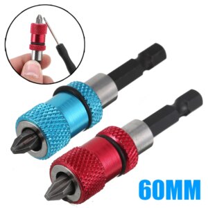 Adjustable Screw Bit Holder Magnetic Screw Depth Bit Extension Bar Quick Release With PH2 Head 1/4\