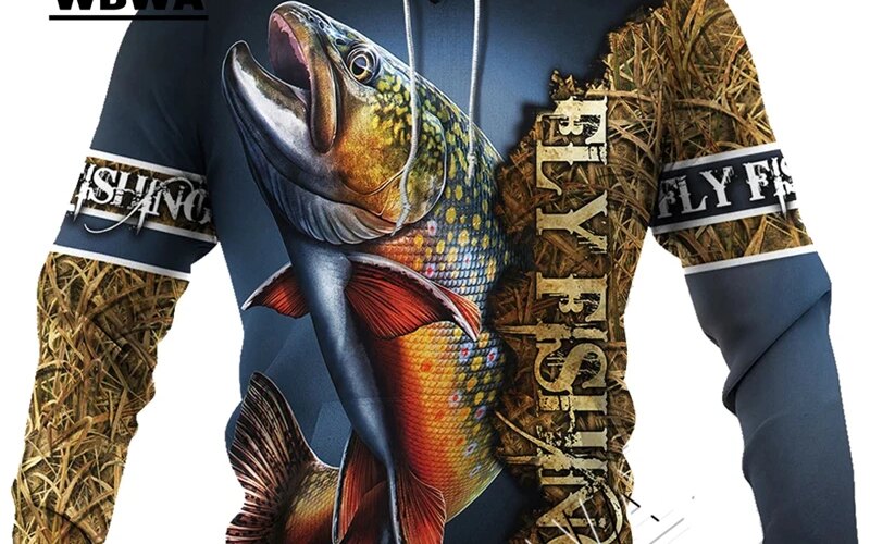 Beautiful Fly Fishing 3D All Over Printed Men Deluxe Hoodie Clothes Unisex Sweatshirt Pullover Casual Jacket Tracksuit LLQ321