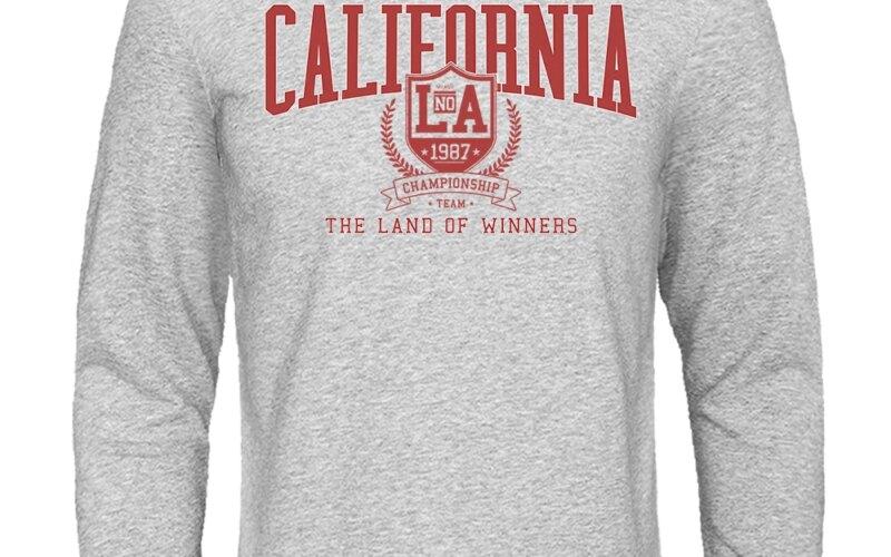 California，L.A -The Land Of Winners Hoodies Male Casual S-Xxl Sweatshirt Retro Shoulder Drop Pullovers Funny Hoody Hoodie Men