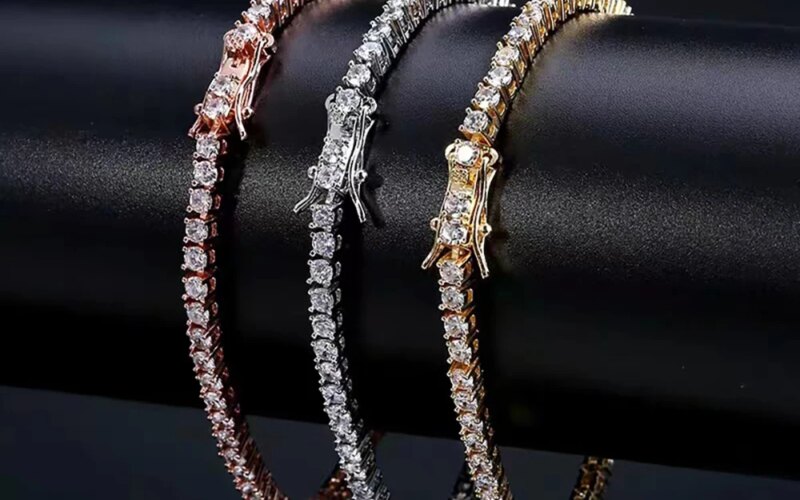 D Color VVS1 Moissanite Tennis Bracelet for Women Men Original S925 Sterling Silver 18K Gold Plated with GRA Wedding Jewelry