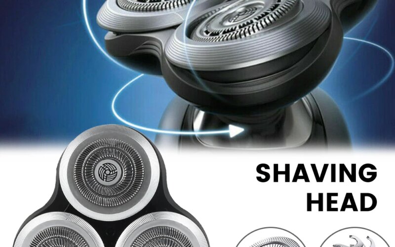 Electric Shaver Head Replacement Effortless to Clean Sharp 3 Blades Floating Shaving Razor Head for RQ10 RQ12 RQ12 S9000 Series