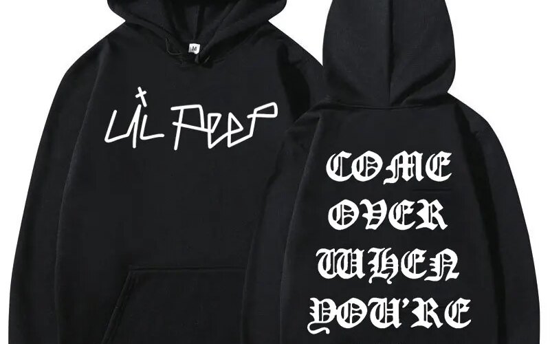 Hip Hop Rapper Lil Peep Come Over When You’re Sober Tour Concert Print Hoodie Men Women Fashion Oversized Sweatshirt Streetwear
