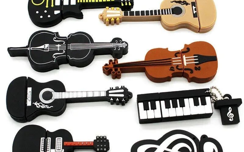 JASTER 8 Styles Musical Instruments Model Pendrive 4GB 16GB 32GB 64GB 128GB USB Flash Drive Violin/Piano/Guitar