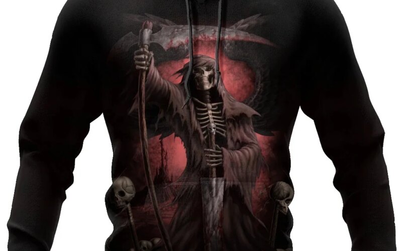 Large Size Hoodies For Men Skull Pattern Hoodie Fashion Daily Leisure Comfortable Sweatshirt Trend Element Style Tops Clothing