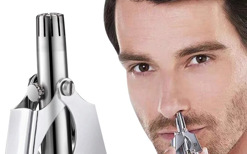 Men’s Nose Hair Trimmer Stainless Steel Manual Trimmer Suitable For Nose Hair Razor Washable Portable Nose Hair Trimmer