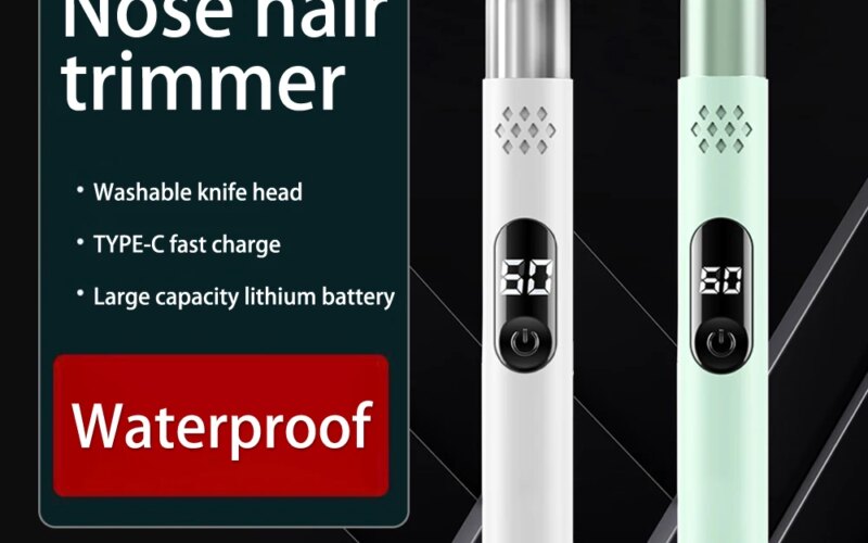 Mini Nose Hair Trimmer USB Rechargeable Nose Hair Razor User-friendly Power Display Waterproof Nose Hair Shavor Epilator