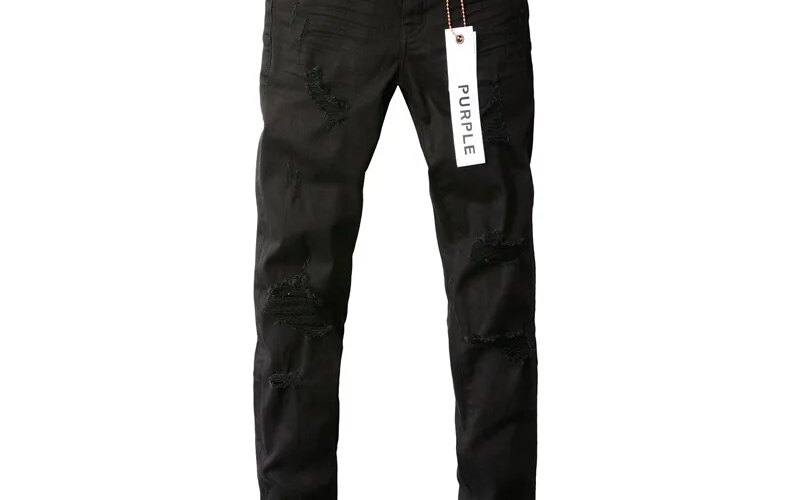 Purple Brand jeans American high street black distressed 9022 2024 New Fashion Trend High quality Jeans
