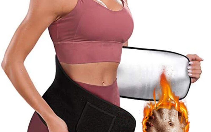 Qtree Waist Trainer Trimmer Belt for Women Sauna Sweat Corset Hot Slimming Body Shaper Tummy Cincher Workout Sport Girdles