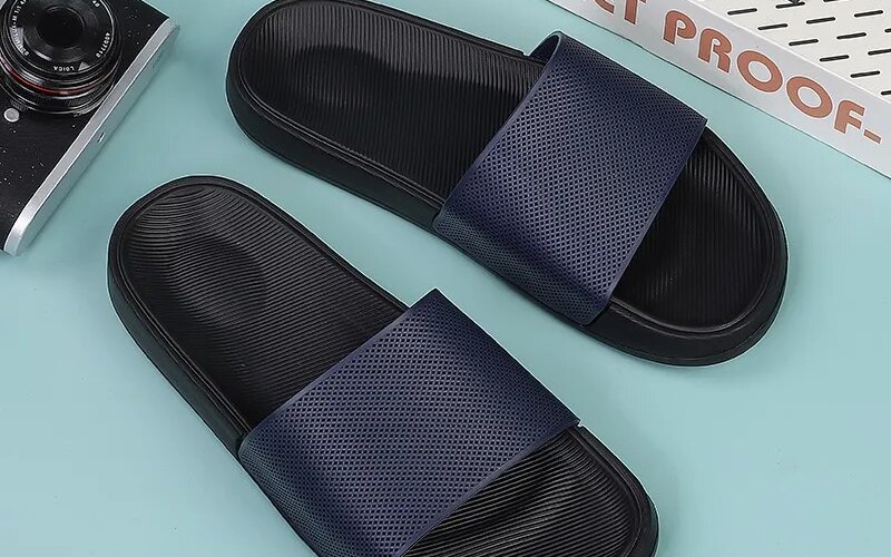 Slippers for Man Fashion Platform Outdoor Beach Shoes Casual Flats Round Toe Big Size Indoor House Male Slippers New Summer