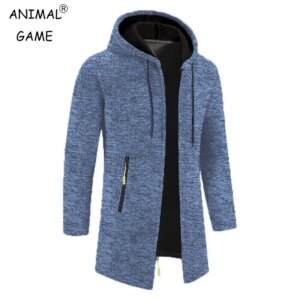 Sweatwear Autum Men Sweater Hooded Spring Warm Jacket Coats Sweatshirts Zipper Winter Solid Color Oversize Top