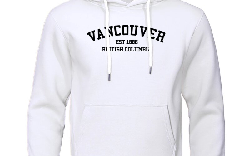 Vancouver Est 1886 British Columbia White Letters Men Hoodies Crewneck Hoody O-Neck Clothing Harajuku Casual Mens Sweatshirt