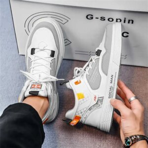 White Spring-autumn Original Sneakers Men Casual Men’s Shoes Size 49 Wholesale Tennis Sport New Collection Best Tenni