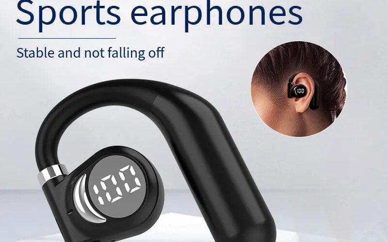 Wireless Headphones Bluetooth Headset With Microphone Handsfree Noise Canceling Earphones Sports Earbuds，For Driving Running